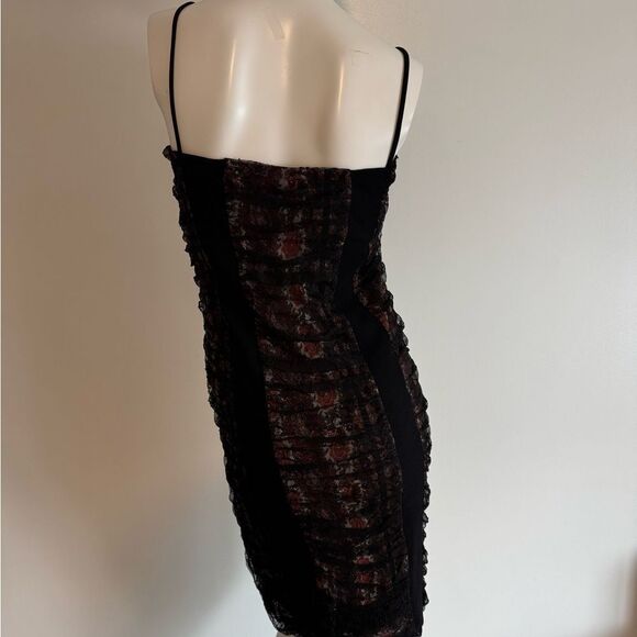 Jean Paul Gaultier Black Lace and Print Dress - Picture 2 of 6